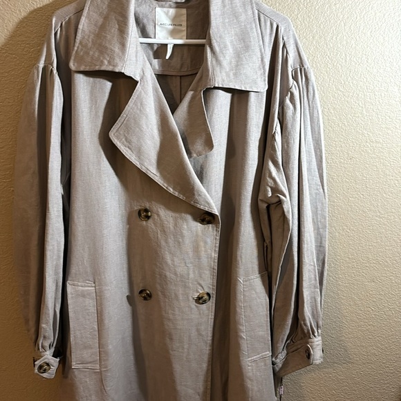 Avec Les Filles Trench Coat Tan Sz XL - Picture 3 of 11